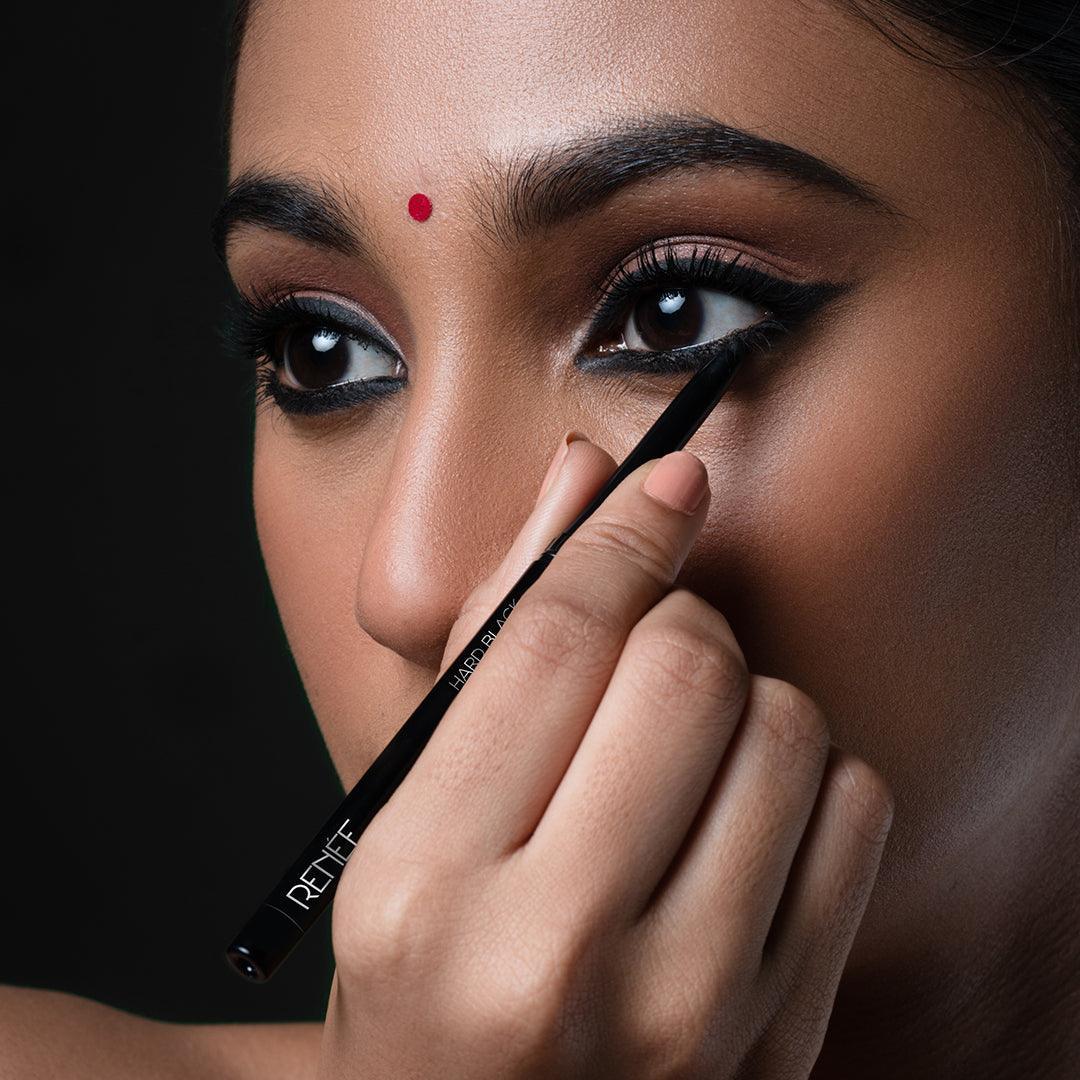 RENEE Hard Black Kajal Pen with Sharpener, 0.35 g