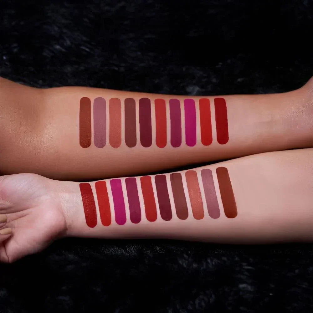 RENEE Stay Forever Matte Liquid Lipsticks Combo of 10, 1ml each