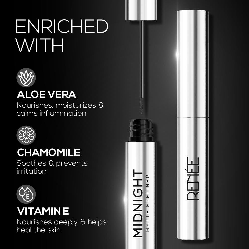 RENEE Midnight Matte Eyeliner, 2.5 ml