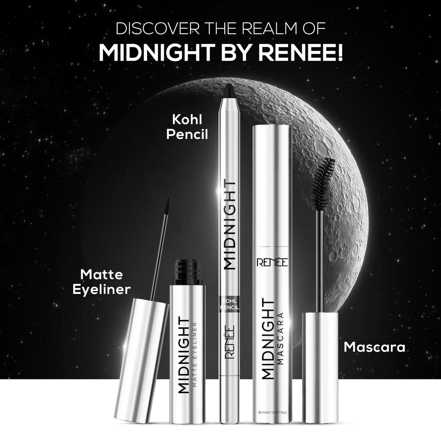 RENEE Midnight Matte Eyeliner, 2.5 ml