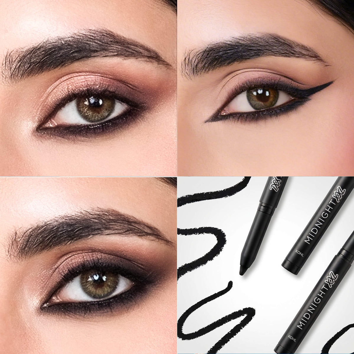 RENEE Midnight XXL Waterproof & Smudge-proof Kohl With Sharpener