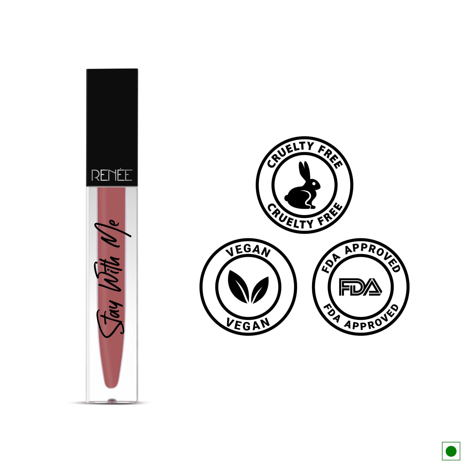 RENEE Stay With Me Non Transfer Matte Liquid Lip Color 5ml - Renee Cosmetics