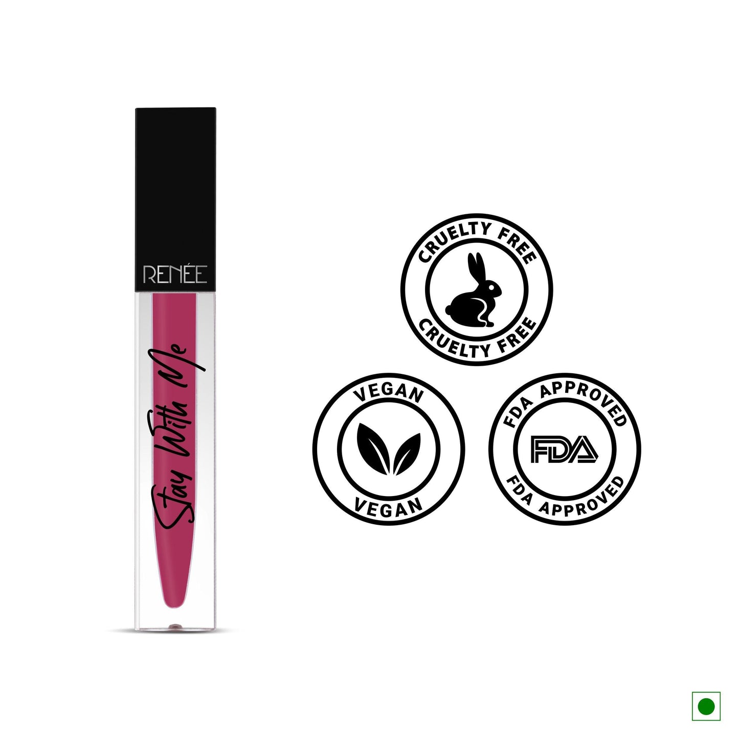 RENEE Stay With Me Non Transfer Matte Liquid Lip Color 5ml - Renee Cosmetics