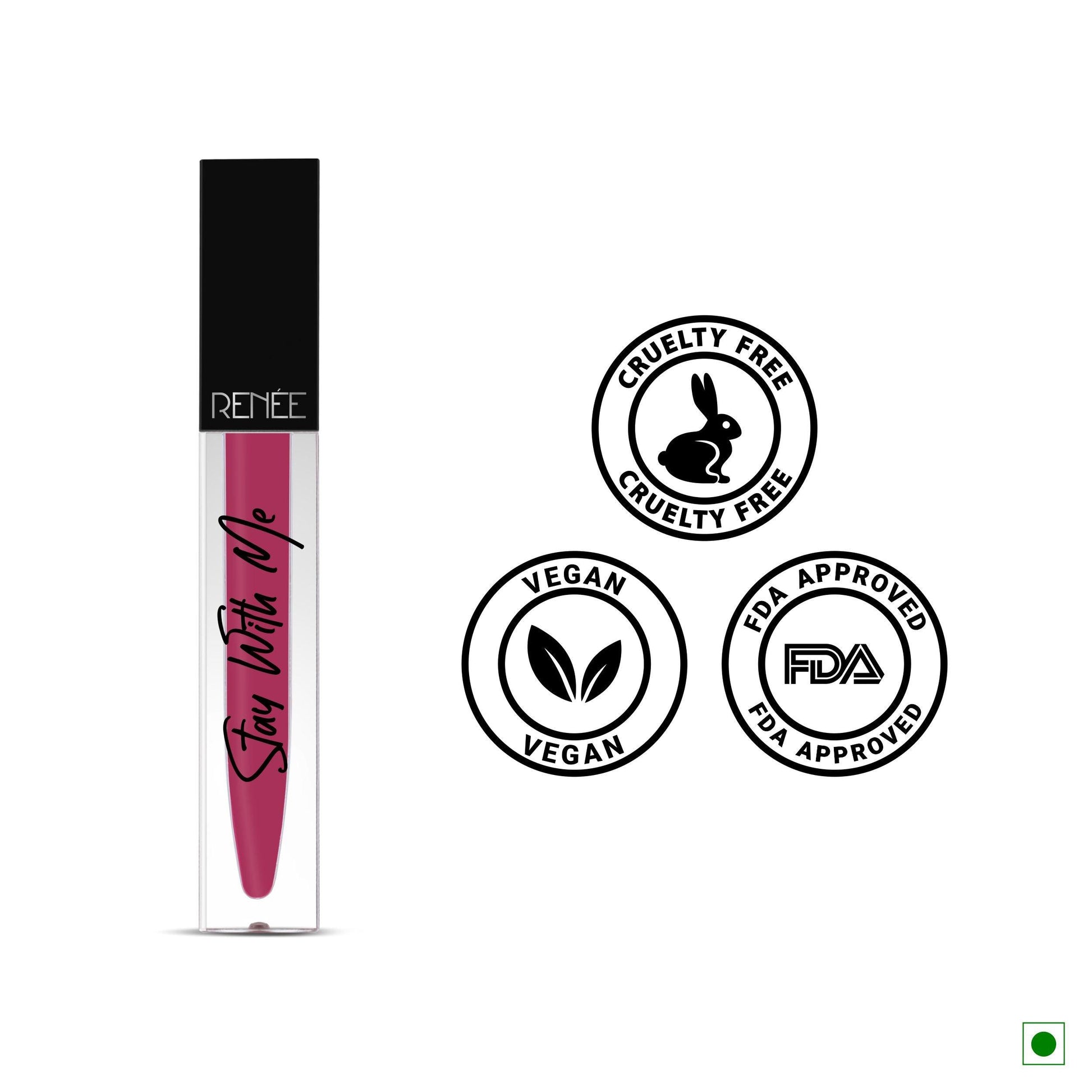 RENEE Stay With Me Non Transfer Matte Liquid Lip Color 5ml - Renee Cosmetics