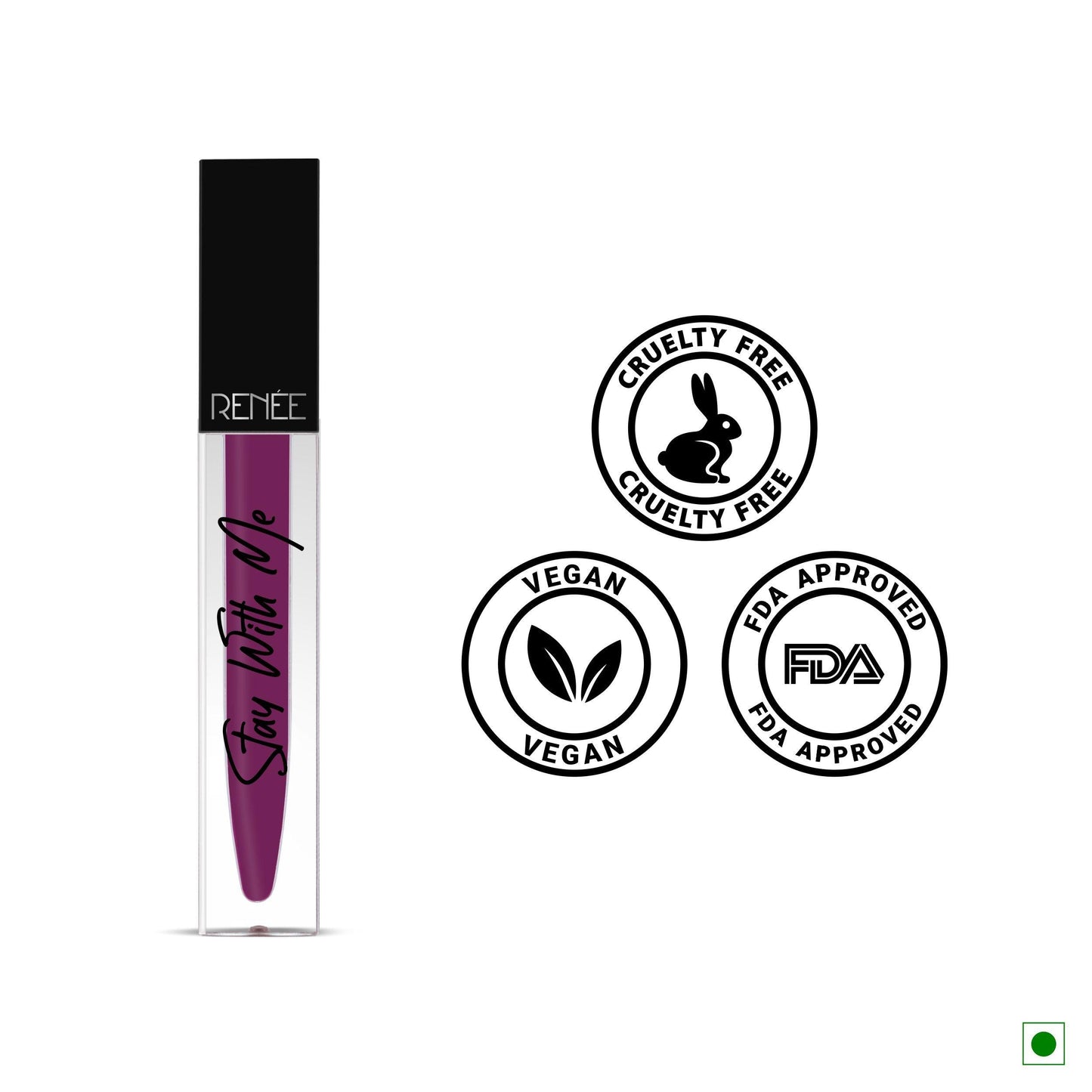 RENEE Stay With Me Non Transfer Matte Liquid Lip Color 5ml - Renee Cosmetics