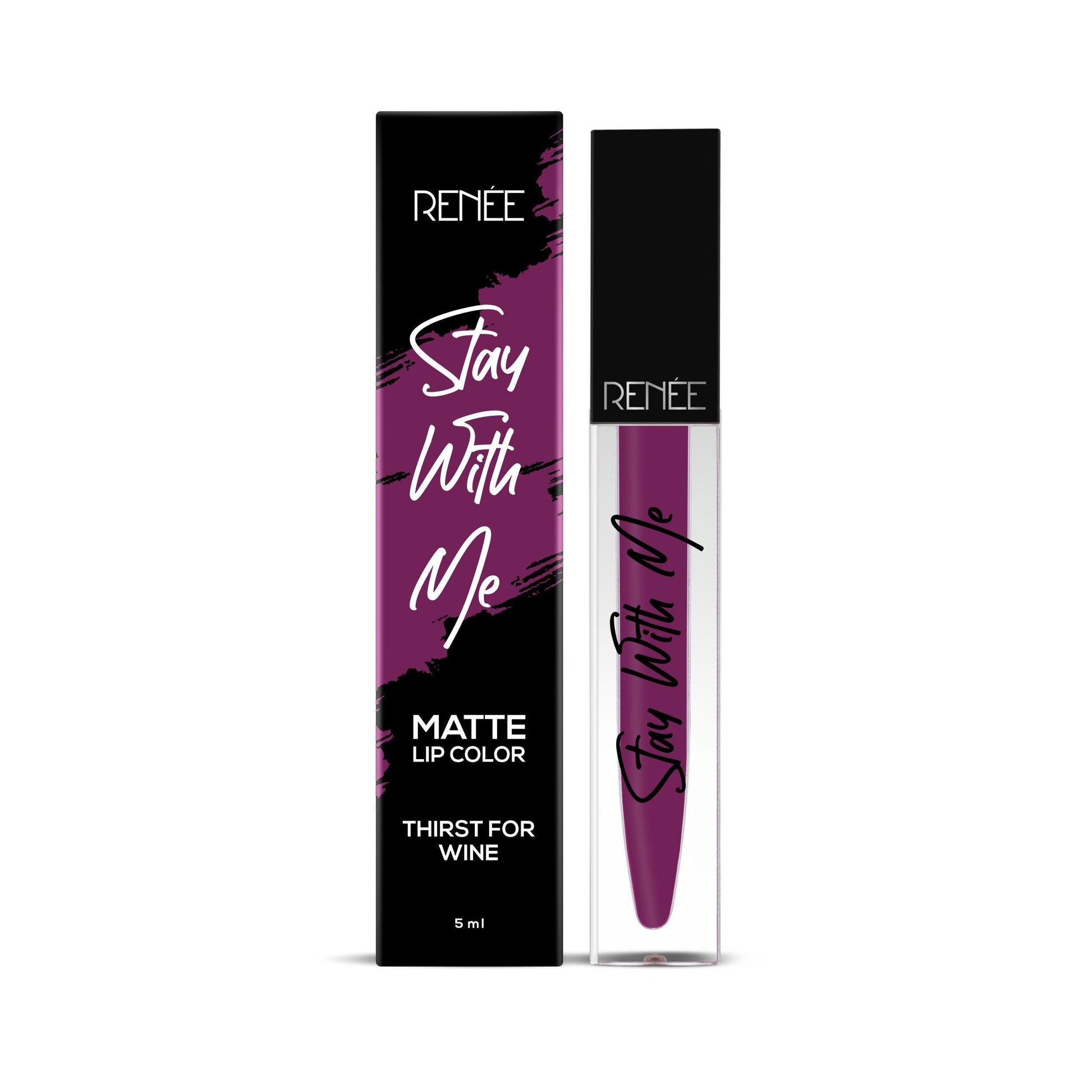 RENEE Stay With Me Non Transfer Matte Liquid Lip Color 5ml - Renee Cosmetics