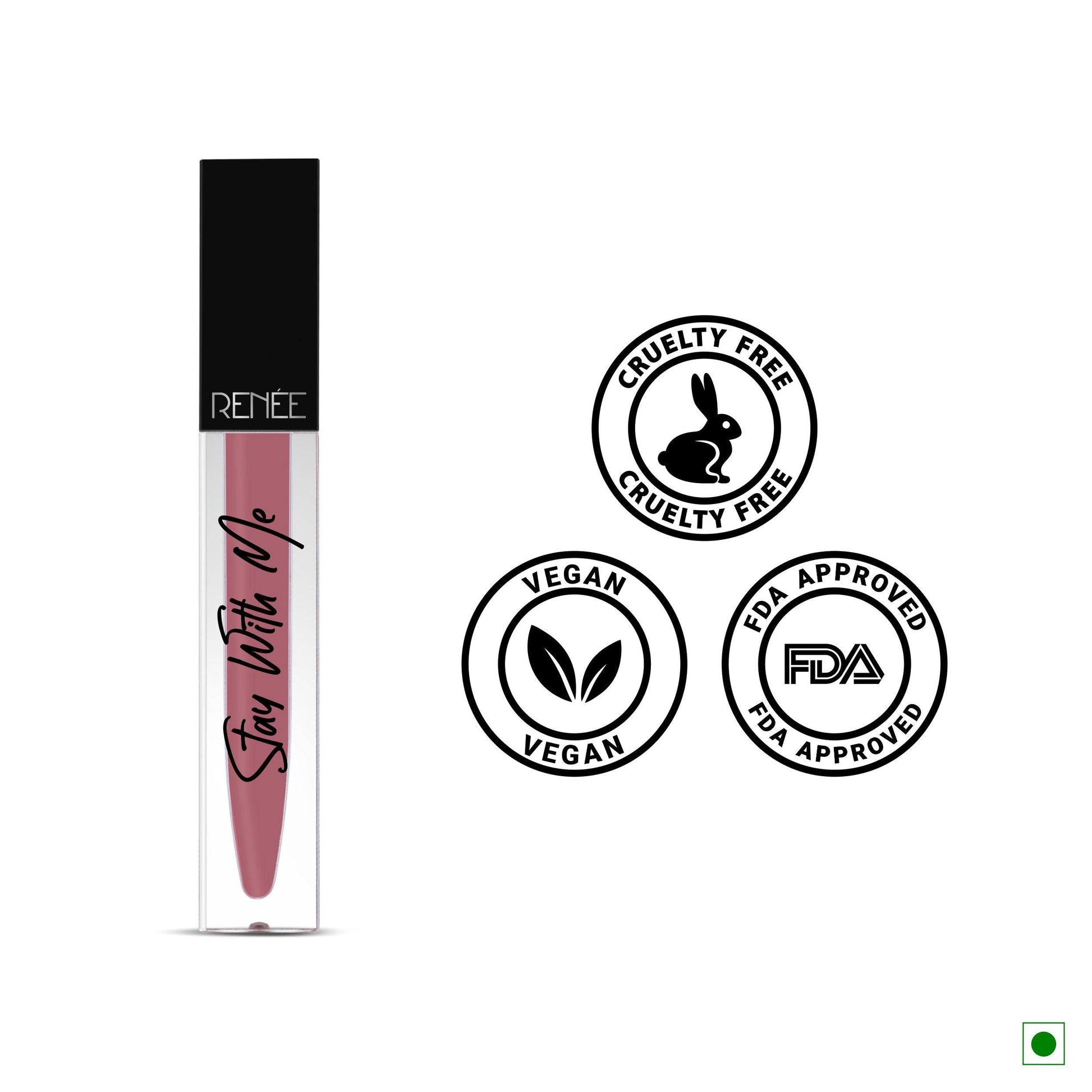 RENEE Stay With Me Non Transfer Matte Liquid Lip Color 5ml - Renee Cosmetics